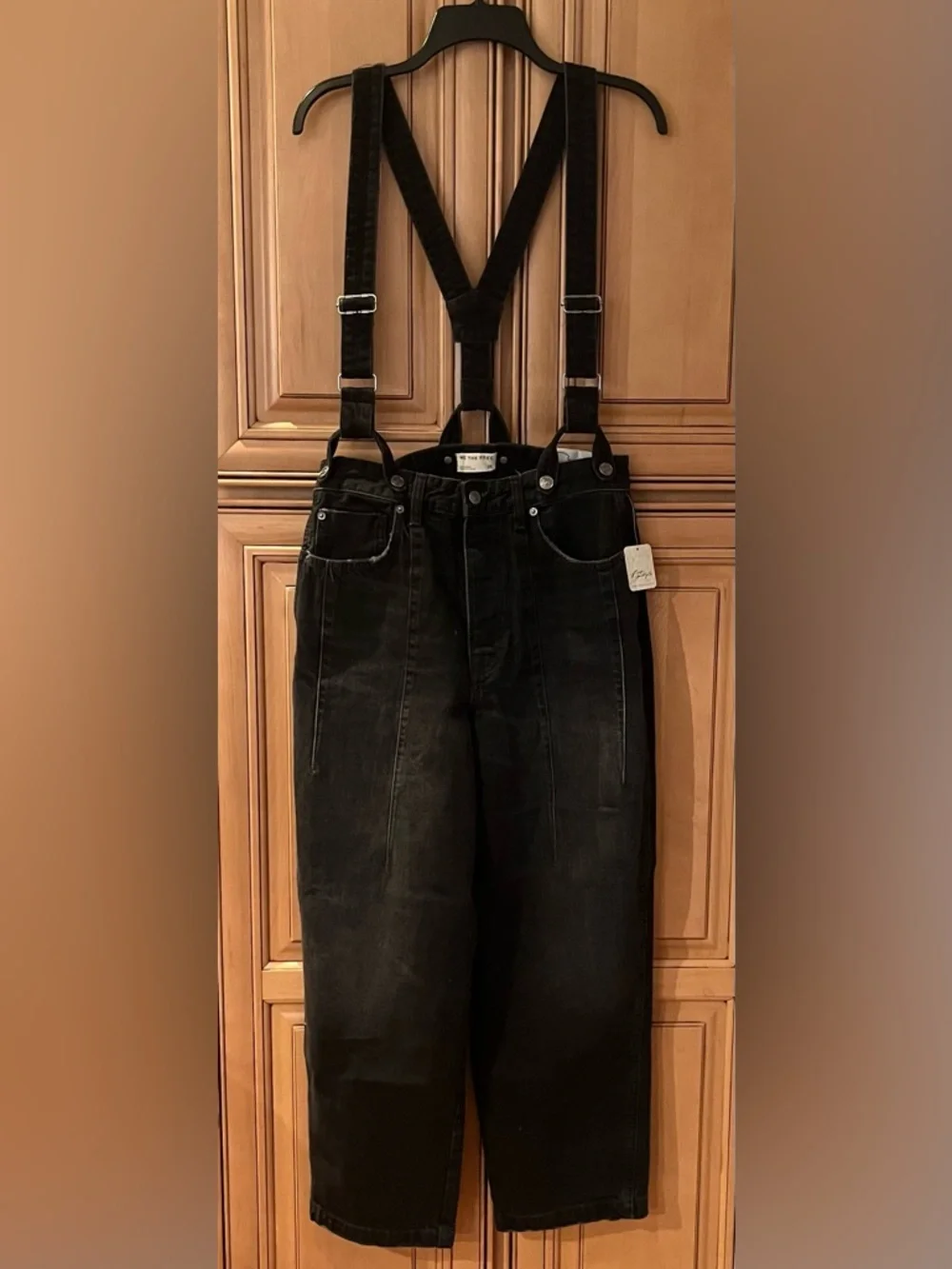 NWT Free People Berkley Suspender Jeans